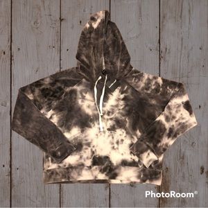 Charlotte Russe Cropped Velour Hoodie